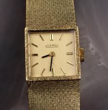 Lot - LADIES "ROAMER" FOURTEEN KARAT GOLD WATCH
