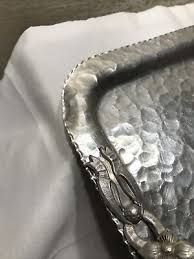 Hand Wrought Creations Rodney Kent Hammered Aluminum Serving Tray 423 Set of 2 | eBay