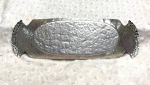 Vintage Rodney Kent Floral/bow Hammered Aluminum Sugar Bowl, Creamer, Tray Set - Etsy