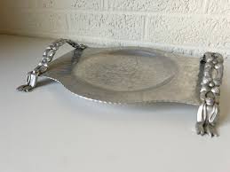 Vintage Rodney Kent Handwrought Hammered Aluminum Casserole Bowl Holder or Tray - Etsy