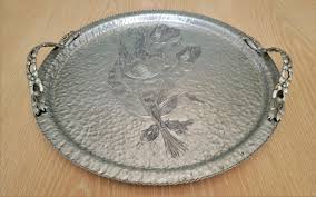 Midcentury 16" Aluminum Tulip Tray by Rodney Kent - Hand Wrought Creations 478 | eBay