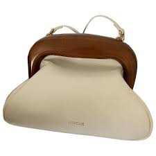 Leather clutch bag Sportmax White in Leather - 51224529