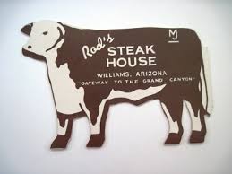 Vintage Menu "Rod's Steak House" Williams, AZ "Gateway to the Grand Canyon" * | eBay
