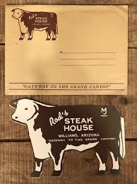 Great Vintage ROD'S Steak House Williams Arizona Restaurant Menu With Envelope | eBay