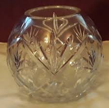 Vintage Hand Cut Crystal Glass Bowl / Vase | eBay