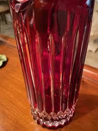 AJKA Crystal CASTILLE ALBERGA - Ruby Red Pitcher - 10 1/4 ...