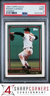 1992 TOPPS GOLD WINNER #150 ROGER CLEMENS RED SOX PSA 9 - 4 ...