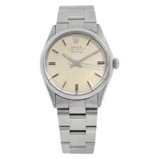 Pre-owned Rolex Air King 5500 Stainless Steel Silver dial 33