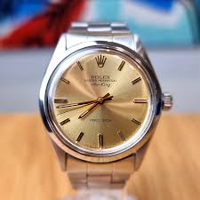 Rolex Air-King. Gold/champagne sunburst dial. Great ...
