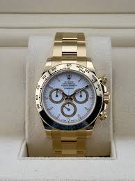 Rolex Yellow Gold White Index Dial Daytona Oyster Bracelet ...