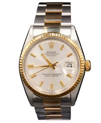 Rolex Datejust Mens 2Tone Yellow Gold and Stainless Steel Silver Dial 1601 | eBay