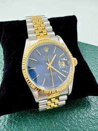 Rolex Datejust Watch Ref 16233 36mm two tone Blue Dial – mainstjewelrywatches