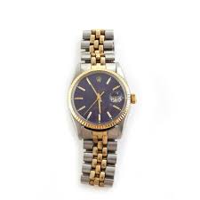 Lot - Vintage Rolex Oyster Perpetual Datejust Gold and Stainless Wristwatch