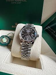 Rolex Datejust 31 NEW 2023 Rhodium Gray Stick Dial Stainless... for $12,995 for sale from a Trusted Seller on Chrono24