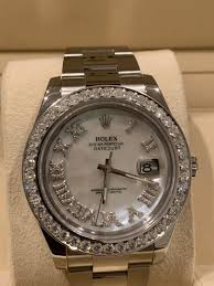 Rolex Datejust II 41mm SS White Mother Of Pearl Roman Dial ...