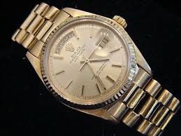 Vintage Mens Rolex Day-Date President 18K Yellow Gold Watch ...