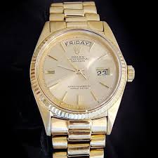 Mens Rolex Day-Date President 18K Yellow Gold Watch ...