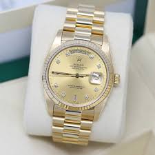 Rolex Datejust 18238 36 MM Champagne Dial Fluted Pre-owned