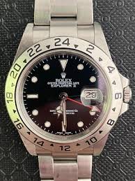 ROLEX EXPLORER II 40MM 16570 Z NO HOLES BLACK DIAL STAINLESS STEEL GMT WATCH | eBay