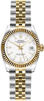 179173 Rolex Lady-Datejust Steel & Gold White Index Watch