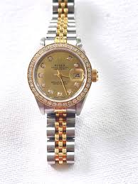 Lady Rolex Datejust watch Diamond dial & bezel. 18K gold ...