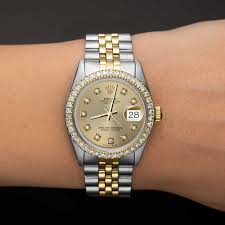 Rolex Datejust Diamond Bezel Watch 31mm Champagne Dial | 1.30ct