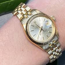 Ladies Rolex Watch Datejust 18K Yellow Gold 6917 Jubilee ...