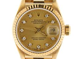 Ladies Rolex 18K Yellow Gold Datejust President Watch ...
