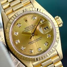 Rolex Datejust Ladies 18K Solid Yellow Gold President Watch ...