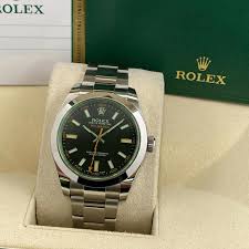 Rolex Milgauss 116400GV Steel Green Sapphire Black Dial Automatic Watch B&P | eBay