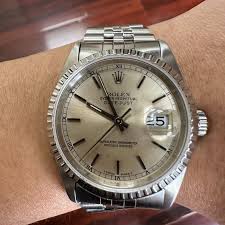 Rolex Mens Watch Datejust 16220 Silver Dial 36mm Engine ...