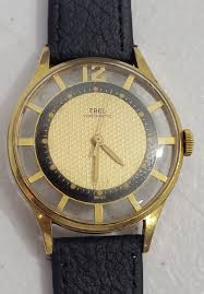 Rare 1950's Ebel Videomatic 18k Solid 31mm Case Swiss ...