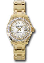 Rolex Yellow Gold Lady-Datejust Pearlmaster 29 Watch - 32 ...
