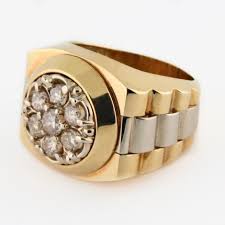 RING – 14K Two-Tone Gold Mens Vintage Rolex President ...