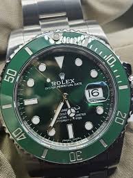 Rolex Submariner 116610LV Silver Oyster Bracelet with Green ...