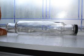 Vintage Glass Rolling Pin with Screw On Cap