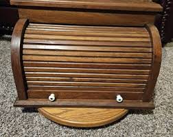 Vintage Amish Handcrafted Wood Roll Top Bread Box - Etsy