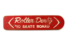 Vintage Roller Derby Wood Skateboard in Red with Steel Wheels (c.1950s – ThirdShiftVintage.com