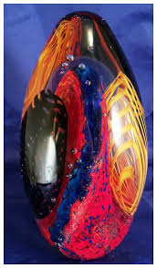 David Lindsay Art Glass Underseas Adventure Paperweight. For ...