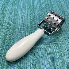 Vtg Meat Tenderizer Roller Dough Pizza Hole Punch White ...