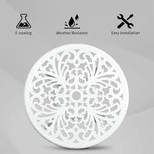 VINGLI 23.6" Round Outdoor Side Table with Umbrella Hole White