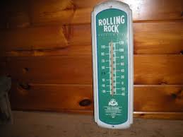 Vintage ROLLING ROCK BEER THERMOMETER 1988 LATROBE PA. / No ...