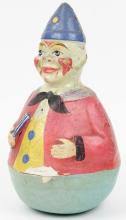 Sold at Auction: 19th c Composition Roly Poly Clown Toy