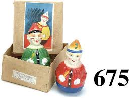 Lot: 2 Roly Poly Clowns With Box