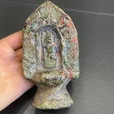 Near Eastern Ancient Terracotta Glazed Buddha Carved ...