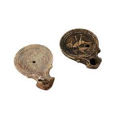 Lot Of 2 Ancient Roman Iron Candle Holders C.1st 4th