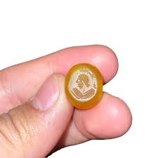 Ancient Agate Stamp Bead: Roman King Engraving, Rare Stone ...