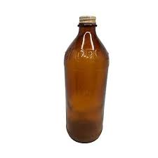 Vintage 1940s Clorox Amber Glass bottle with metal Iid | eBay