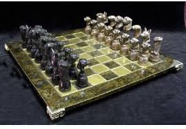 Border Terrier – Cold Cast Bronze Chess Set – Dannyquest Designs