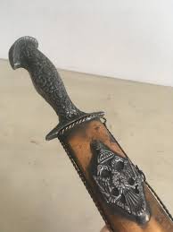 Quality 1821 Greek Independence War Long Knife Replica. Iron Blade, Copper Handle, Brass & Velvet Ornate Sheath. - Etsy